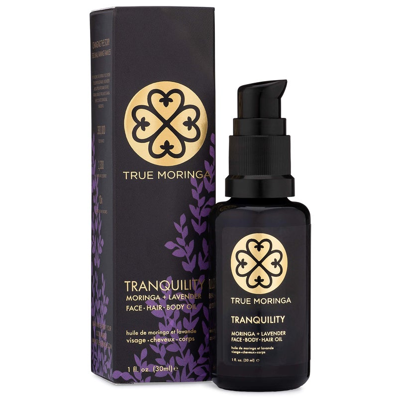 True Moringa Oil for Face, Body & Hair - 100% Pure Cold-Pressed Oil - Unrefined, Anti-aging, Reduce Wrinkles, Brightening Skin Tone, Minimize Age Spots - Vegan & Non-GMO (Lavender, 30 ml) - Image 1
